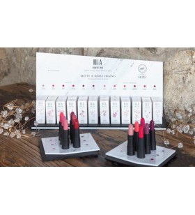 KIT EXPOSITOR 24 UNIDS LABIALES MIA   EXP TESTER